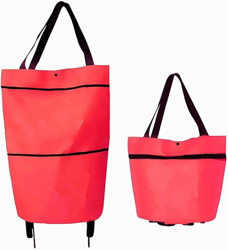 Carrito Con Rueda De Compras Eco Amigable Ambiental Plegable 0