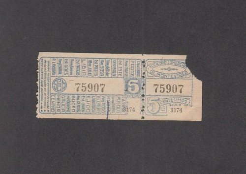 Antiguo Boleto Tranvia Sociedad Comercial De Montevideo (2) 0