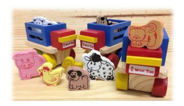 Mini Caminhão Fazendinha - Wood Toys 0