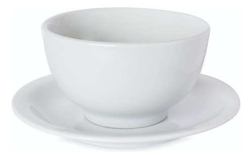 Jogo 06 Tigela Bowl 500 Ml E Prato Pires P/ Lanche Porcelana 0