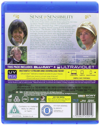 Blu-ray Sense And Sensibility / Sensatez Y Sentimientos 1