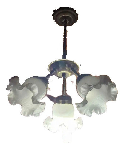Lampara Antigua 3 Luces Tulipas 0