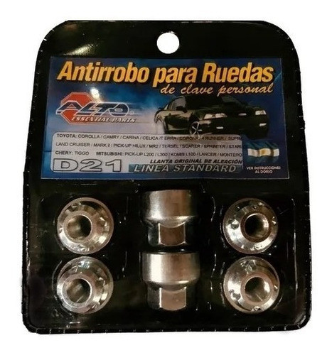 Juego De Bulones Antirrobo - Bulones De Seguridad 4 Piezas 0