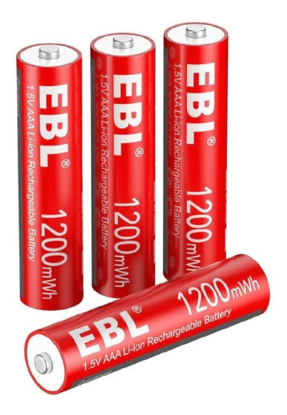 Pack 4 Pilas Recargables Triple Aaa Li-ion 1200mwh Ebl 0