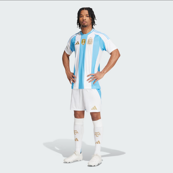 Adidas - Argentina Home White Shorts 24 | AEROREADY Technology, Recycled Materials