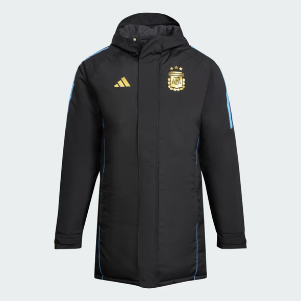 Adidas Black Parka Argentina 24 Men's Jacket AFA 3 Stars Waterproof Recycled Campera Parka Argentina 24