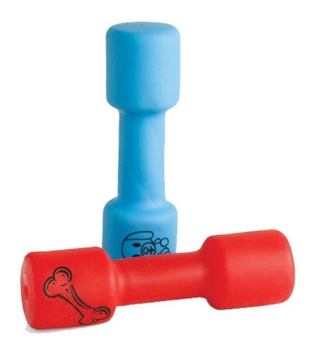 Haltere De Borracha Brinquedo Para Pet Cão 17 Cm - 03 Pçs 1
