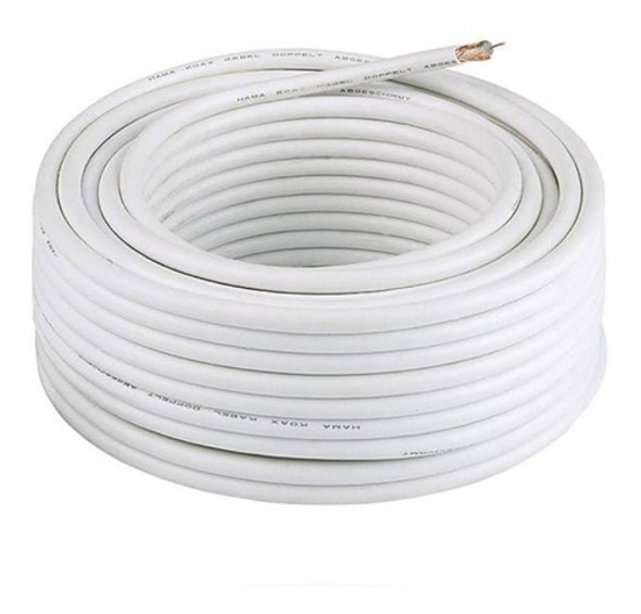 Cable Coaxial Rg59 Blanco Feplast X78mts 0
