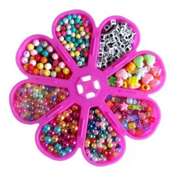 Maleta Flor Miçanga Infantil Para Pulseira Apx 1000 Peça 1