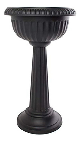 Macetero Con Pedestal Bloem Grecian Urn, 18  , Negro 0 Macetero Con Pedestal Bloem Grecian Urn, 18  , Negro 0