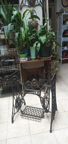 Antiguo Pie De Máquina Hierro De Fundición Singer Original 0