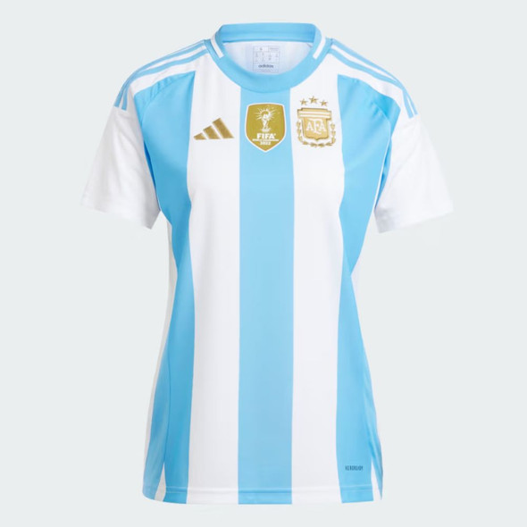 Adidas Women's Argentina 2024 Home Jersey - World Champion, 3 Stars - Official Merchandise Camiseta Titular Mujer 3 Estrellas Campeón del Mundo