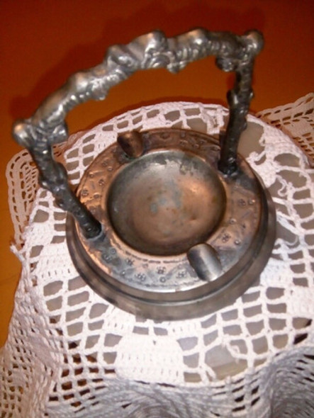 Cenicero Antiguo Metálico Usado 1