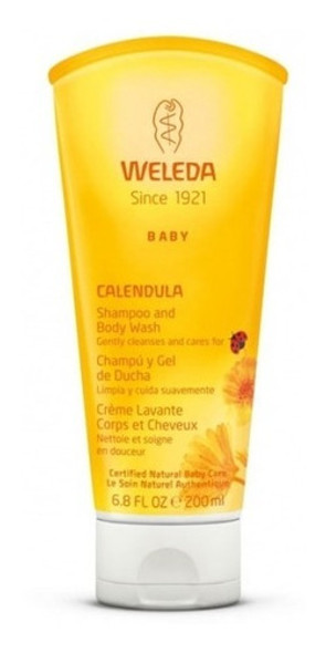 Shampoo Y Gel De Ducha De Caléndula Para Bebés Weleda 200 Ml 0