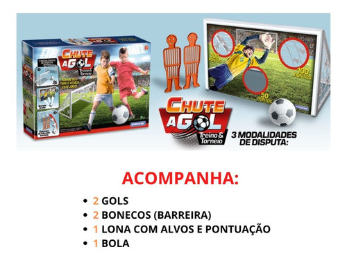 Kit 2 Mini Trave Gol De Futebol Infantil Jogo Com Bola 1