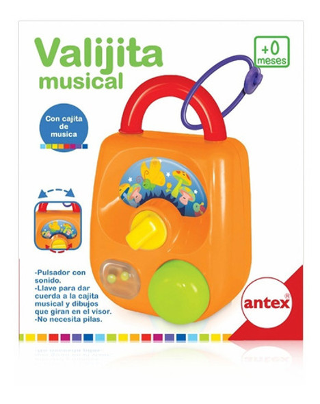 Valijita Musical Antex Juguete Divertido Bebes Niños Musica 0