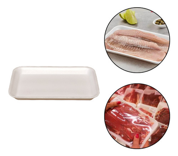 Kit 50 Bandeja De Isopor M-03 Para Frios E Verduras Meiwa 0