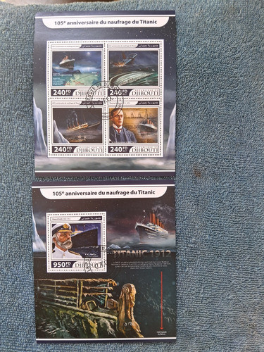 Bloco E Série Selos Naufrágio Do Titanic 0