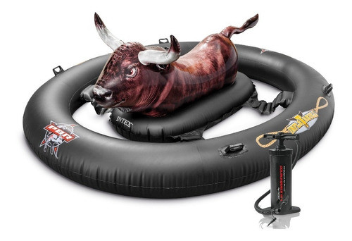 Toro Inflable Para Jinetes 239x196 Cm. Intex + Inflador 0