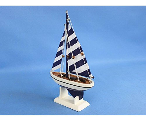 Hampton Nautical Blue Striped Pacific Sailer, 9 1