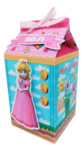 Peach. Mario Bross. Milkbox 3d. Bolsita Golosinera X10u. 0