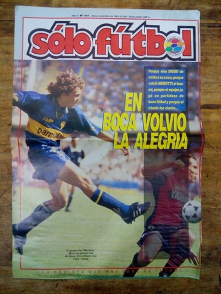 Recorte Boca Juniors De Manteca Martinez 29 Noviembre 1993 0