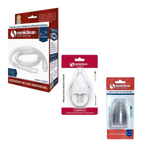 Kit Acessórios Inalad Soniclear Traqueia/copo/mascara Infant 0