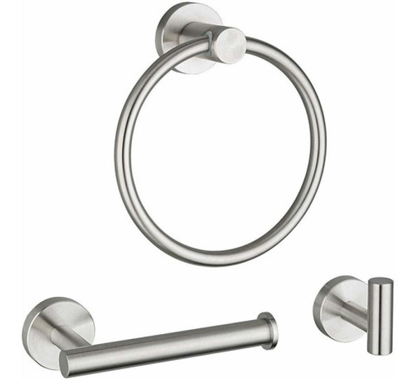 Set De 3 Accesorios Para Baño Niquel Pulido Gappo -7zf2m7qj 0