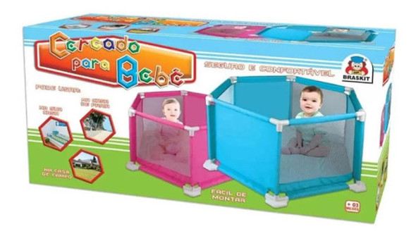 Cercado Para Bebê Rosa 950-4 - Braskit 1