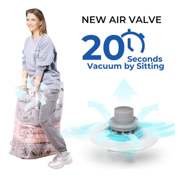 8 Bolsas Para Almacenamiento Al Vacío Con Bomba Manual 1