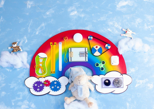 Panel Sensorial, Montessori, Juegos, Niños, Entretenimiento. 1