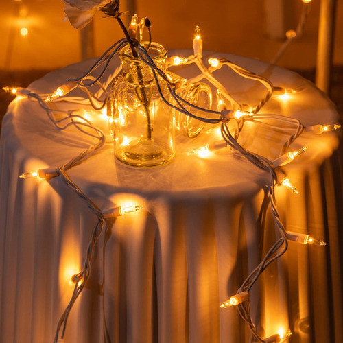 Yuletime 200 Luces De Navidad Transparentes Con Cable Blanco 1