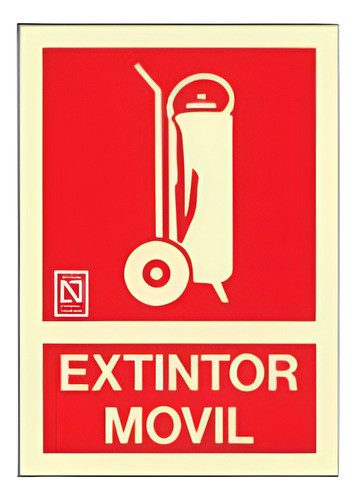 Cartel Contra Incendio - Extintor Movil - 21cm X 30cm 0