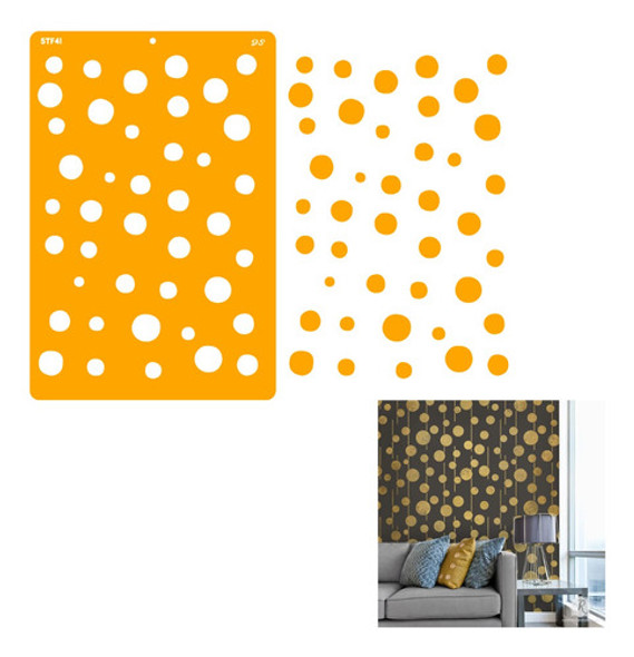 Stencils Patrones Circulos Pared 40x60cm Deco Stencils 04i 0