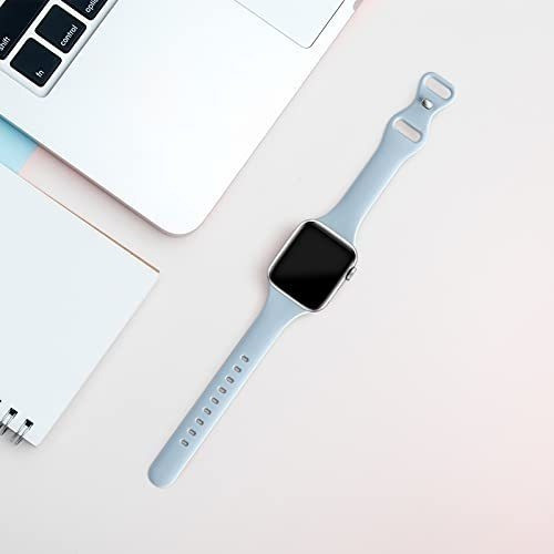 Malla Para Apple Watch 42/44/45mm Se -7a1- Slim Celeste 1
