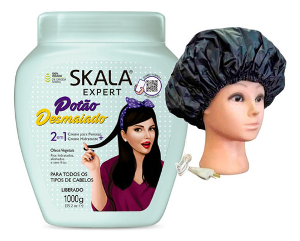 Potao Desmaiado Skala Mascara Vegana 1kg + Gorro Eléctrico 0