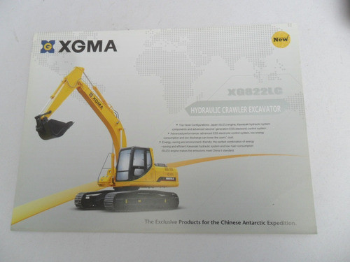 Folleto Tractor Xgma Xg822 No Manual Antiguo Retroexcavadora 0