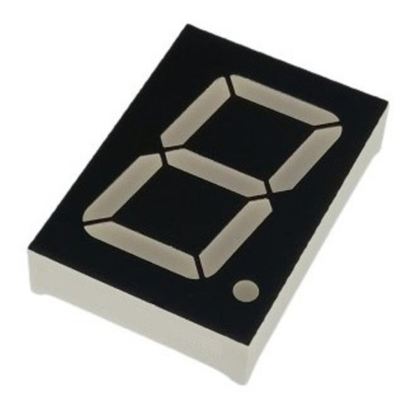 Display De Led 1,2 Polegadas 1 Dígito Vermelho Anodo 5 Peças 0