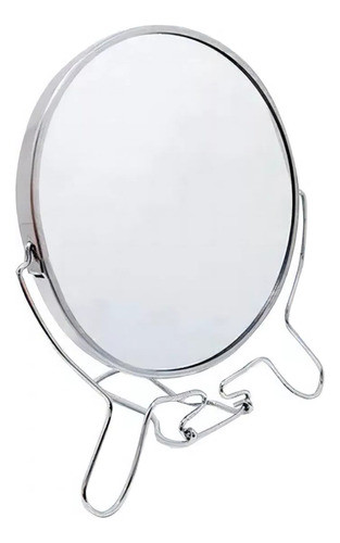 Espejo Con Aumento Doble Faz Maquillaje 17cm 6  Metalico $um 0