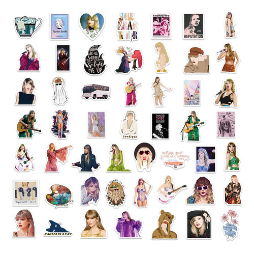 Taylor Pegatinas Para Laptops, Botellas Y Guitarras 1