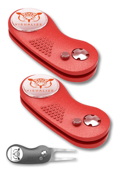 Kits Visualizador De Pelota Y Reparador De Divot Rojo 0 Kits Visualizador De Pelota Y Reparador De Divot Rojo 0