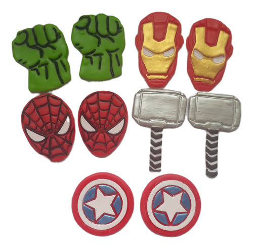 Pinchos Avengers Superheroes Simil Porcelana Fria. Belgrano 0