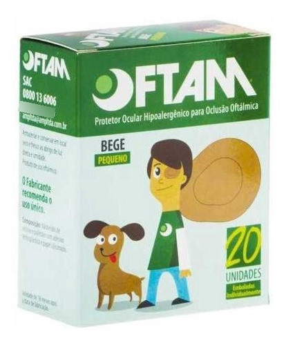 Oftam Tapa Olho Protetor Ocular 20 Unidades 1