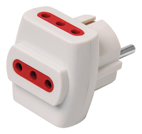 Adaptador 3 En Linea A Ficha Schuko 0