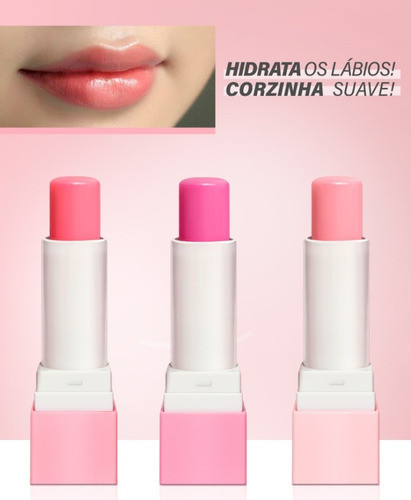 Hidratante Labial Lip Balm  Milk Sp Colors Kit Com 3 1