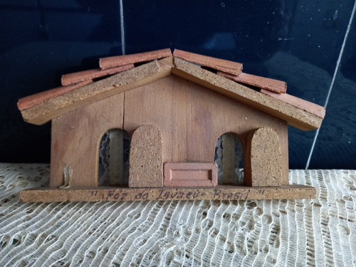 Casita De Madera Con Tejas Francesas Para Decoración P/jugar 1