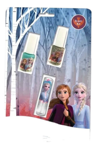 Set 2 Esmaltes + 1 Lapiz Labial En Blister Frozen Ii (95453) 0