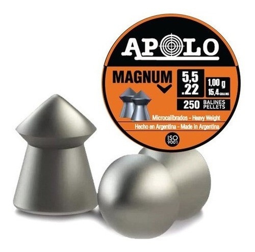 Balines Apolo Magnum 5,5 Lata X 250 Aire Comprimido Rifle 0