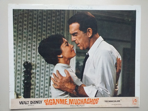 Síganme, Muchachos- 4 Lobby Cards Cine Disney 1966 Grandes * 0