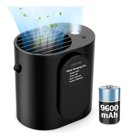 Mini Ventilador Personal Con Clip De Cintura Con Linterna, . 0